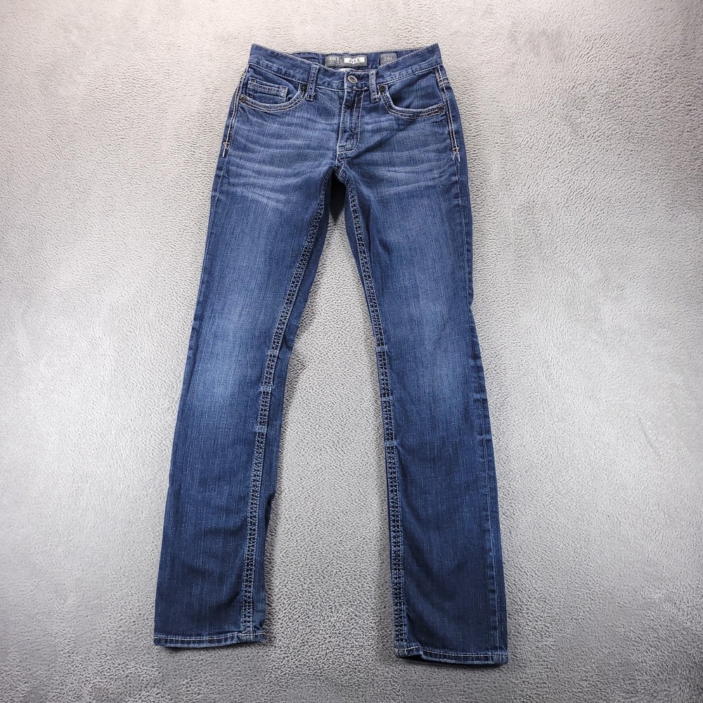 BKE Jeans Mens 29x32 Blue Jake Straight Leg Dark Wash Faded Denim Comfort 43637